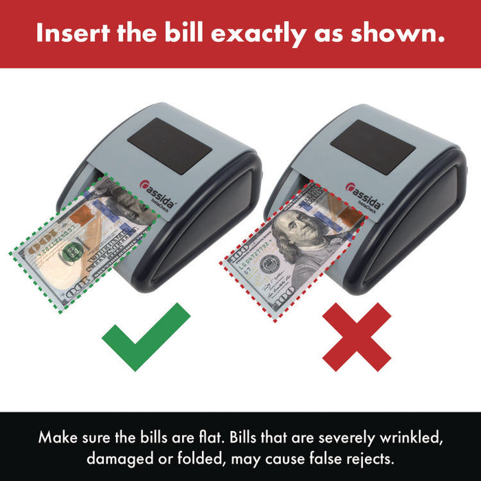 InstaCheck Counterfeit Detector for USD, 6 Detection Methods, 4.2" x 5.1" x 2.7", Gray