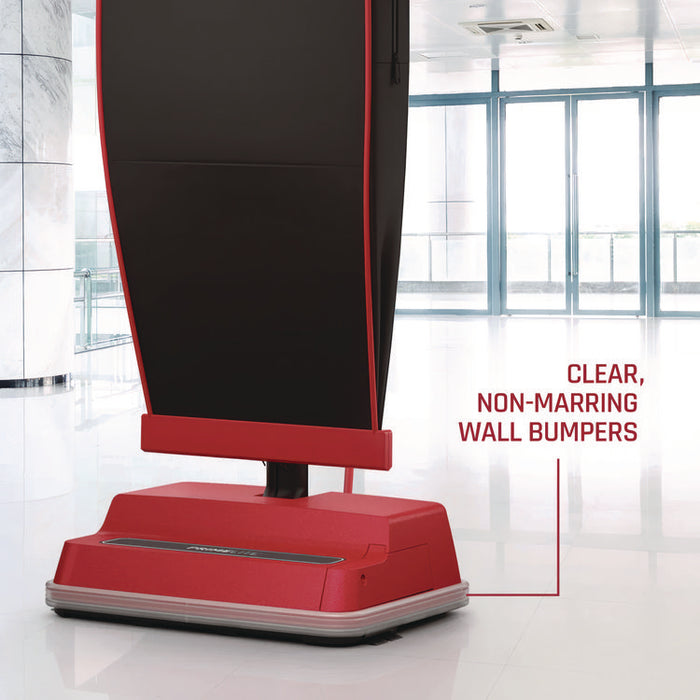 Task Vac Soft Bag Lightweight Upright, 12" Cleaning Path, Black/Red