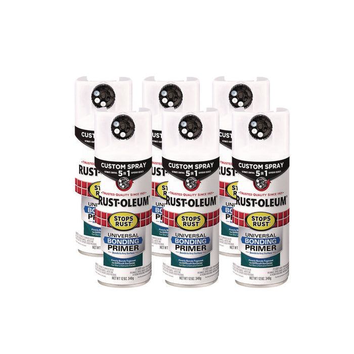 Stops Rust 5-in-1 Spray Paint, Clean Metal, 12 oz Aerosol Can, 6/Carton
