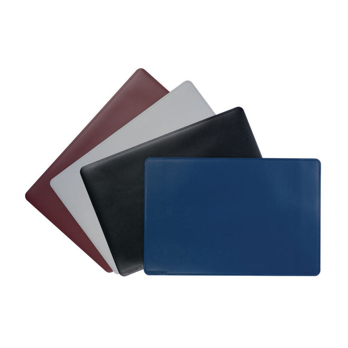 Anti-Slip Contoured Edge PVC Desk Pad, 20.5" x 25.5", Black