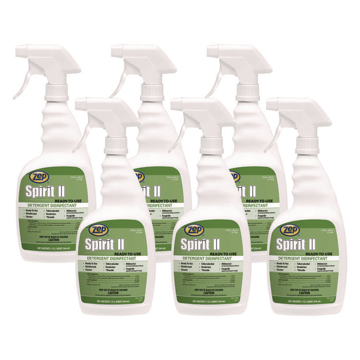 Spirit II Ready-to-Use Disinfectant, Citrus Scent, 32 oz Spray Bottle, 12/Carton