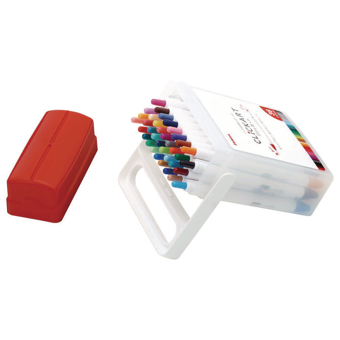 ClickArt Porous Point Pen, Retractable, Fine 0.6 mm, Assorted Ink Colors, White Barrel, 36/Pack