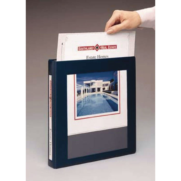 Framed View Heavy-Duty Binders, 3 Rings, 1" Capacity, 11 x 8.5, Black