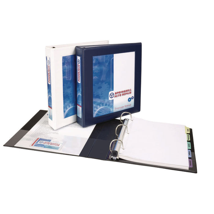 Framed View Heavy-Duty Binders, 3 Rings, 1" Capacity, 11 x 8.5, Black