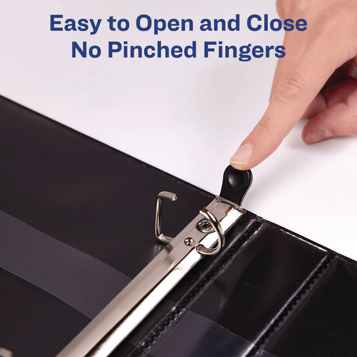 Heavy-Duty View Binder with DuraHinge and One Touch EZD Rings, 3 Rings, 1" Capacity, 11 x 8.5, Black
