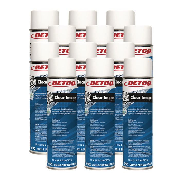 Clear Image Glass and Surface Cleaner, 19 oz Spray Bottle, 12/Carton