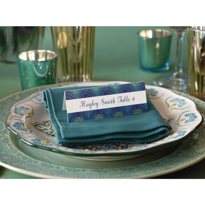 Small Textured Tent Cards, White, 3.75 x 1.44, 6 Cards/Sheet, 25 Sheets/Pack