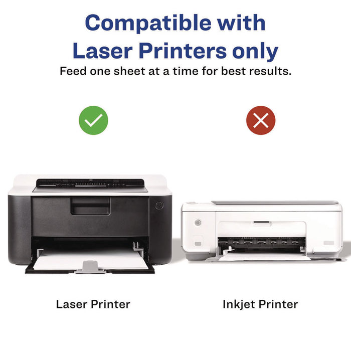 Printable Postcards, Laser, 80 lb, 4 x 6, Matte White, 100 Cards, 2/Cards/Sheet, 50 Sheets/Box