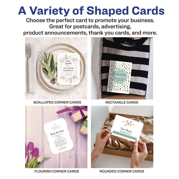 Printable Postcards, Laser, 80 lb, 4 x 6, Matte White, 100 Cards, 2/Cards/Sheet, 50 Sheets/Box