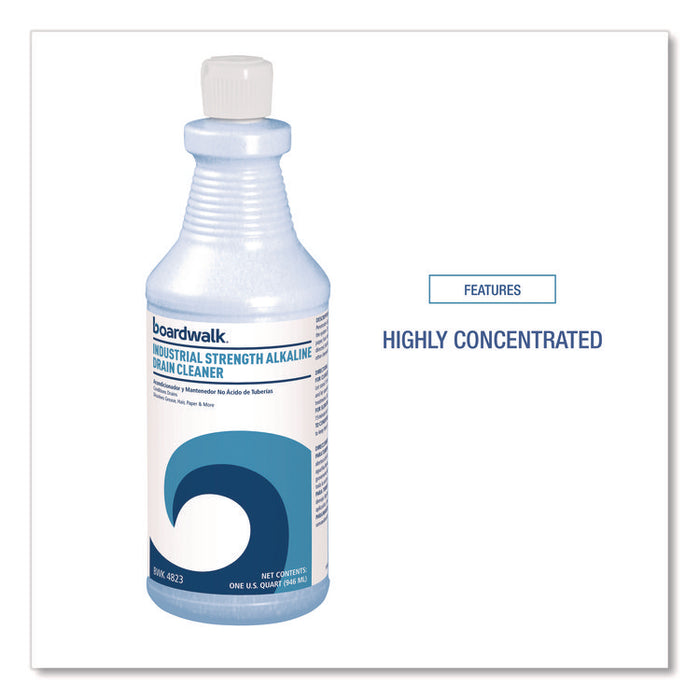 Industrial Strength Alkaline Drain Cleaner and Clog Remover, 32 oz Bottle