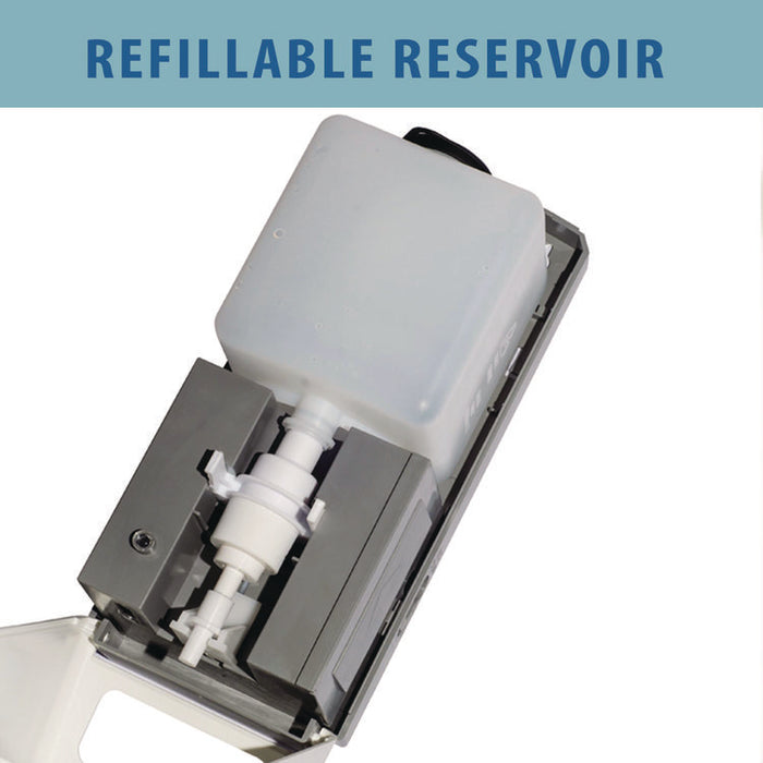 Sanitizer Dispenser, 1,000 mL, 13 x 11.5 x 63, Silver