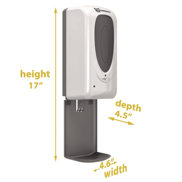 Sanitizer Dispenser, 4.6 x 4.5 x 17, Silver