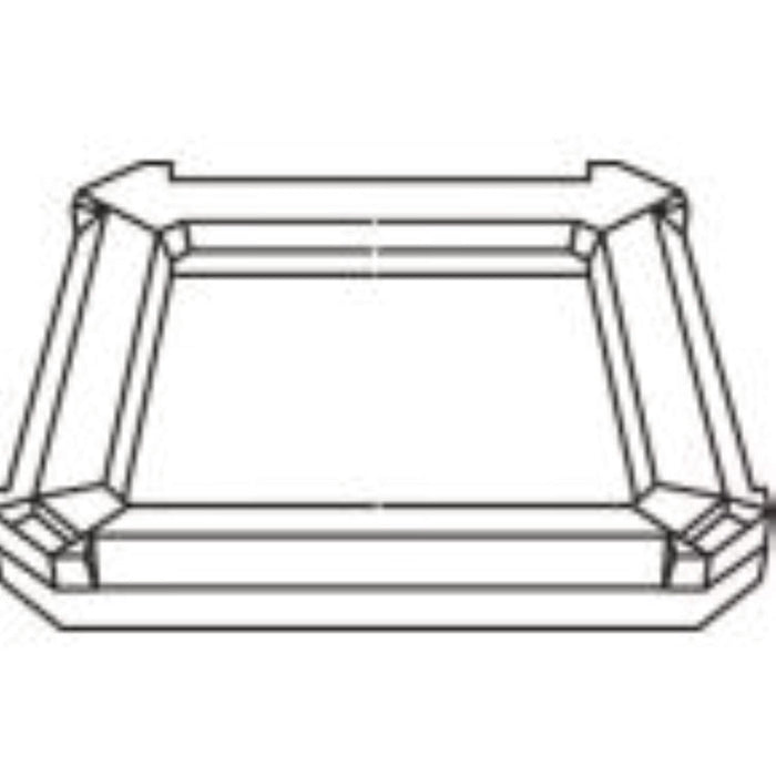 Stationary/Moving Collar for Container, Square, 26.25 x 26.25 x 4, Black