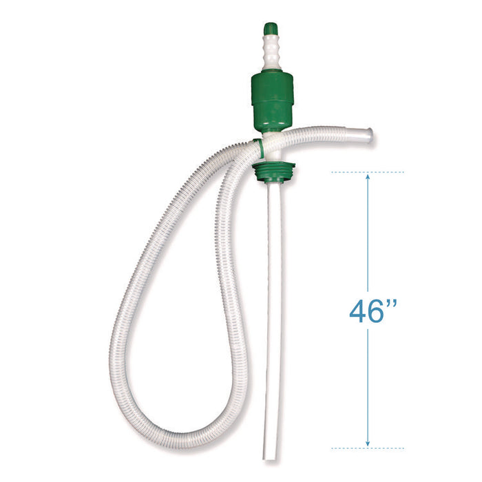 Drum Pump, 5 gpm, Plastic, 46" Tall, Clear, 25/Carton