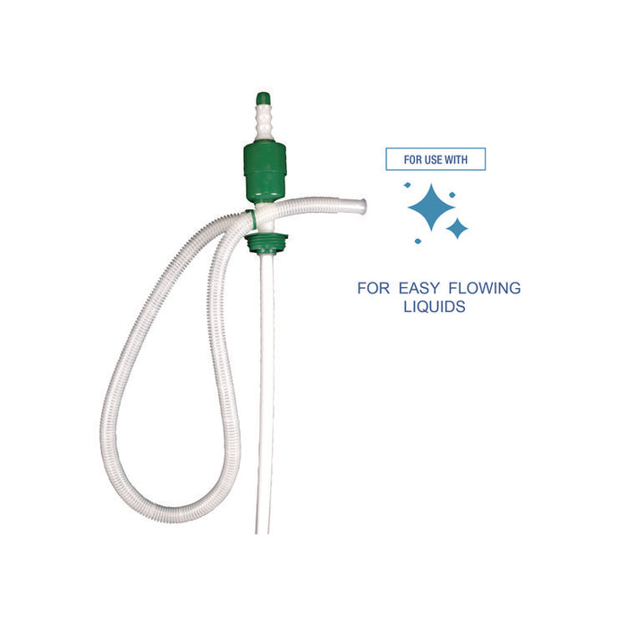 Drum Pump, 5 gpm, Plastic, 46" Tall, Clear