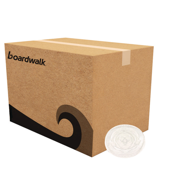PET Cold Cup Straw-Slot Lids, Fits 9 oz Squat/12 oz Cold Cups, Plastic, Clear, 1,000/Carton