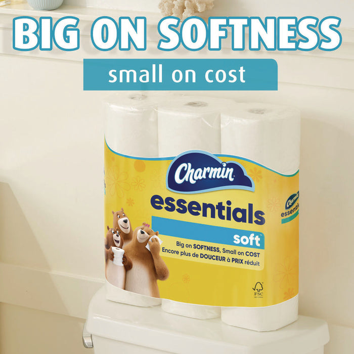 Essentials Soft Bathroom Tissue, Septic Safe, 2-Ply, White, 330 Sheets/Roll, 18 Rolls/Carton