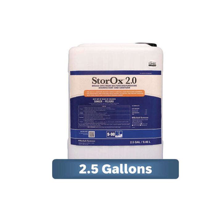 StorOx 2.0 Dsinfectant Sanitizer, Unscented, 2.5 gal Closed-Loop Plastic Jug
