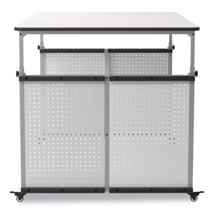 MBS Classroom Science Lab Makerspace Table, Rectangular, 60.25 x 39.25 x 38, White Top, Gray Base/Legs
