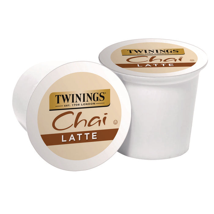 Tea K-Cups, Chai Tea with Non-Fat Milk and Sweetener, 25% Less Sugar, 0.53 oz K-Cups, 22/Box