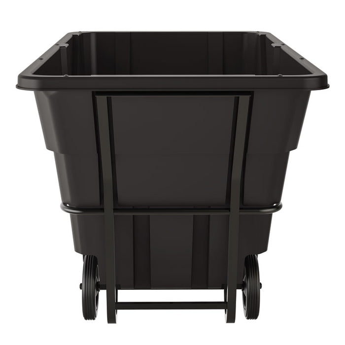2 cu yd Standard Duty Tilt Truck, Forkliftable Frame, 1,400 lb Capacity, Black