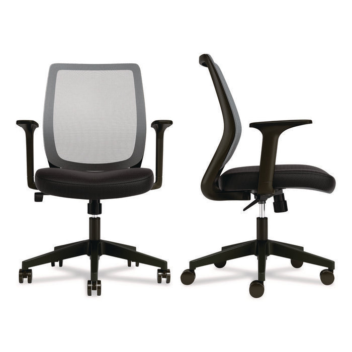 Alera Wessex Ergonomic Fabric Mesh Swivel Task Chair, Supports Up to 275lbs, 17.09 to 20.83 Seat Height, Black Seat/Back/Base