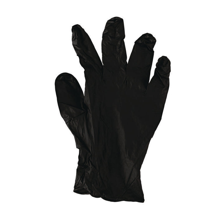 396 Series Disposable General-Purpose Nitrile Gloves, Powder-Free, Small, 4.4 mil Thick, 9.5" Long, Black, 100/BX, 10 BX/CT