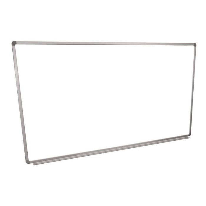 Wall-Mounted Magnetic Whiteboard, 72" x 40", White Surface, Silver Aluminum Frame