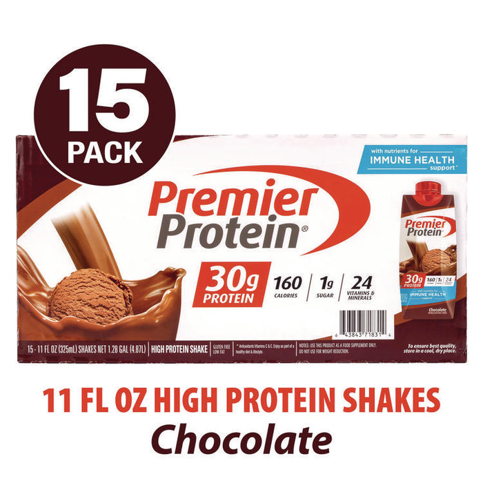 Chocolate Shake, 11 oz Single-Serve Container, 15/Carton