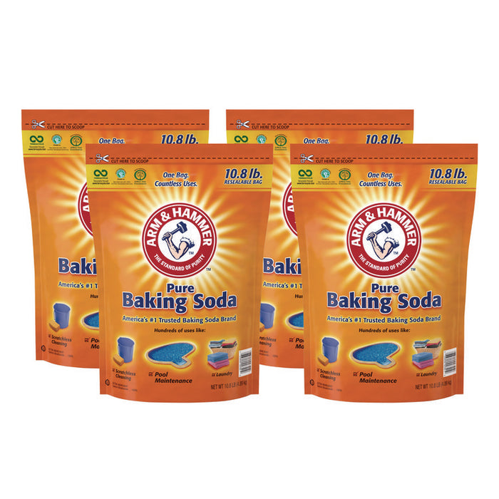 Baking Soda, 10.8 lbs Bag, 4/Carton