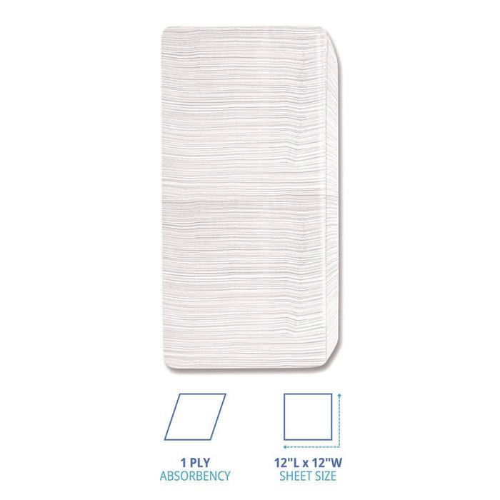 1/4-Fold Lunch Napkins, 1-Ply, 12 x 12, White, 500/Pack