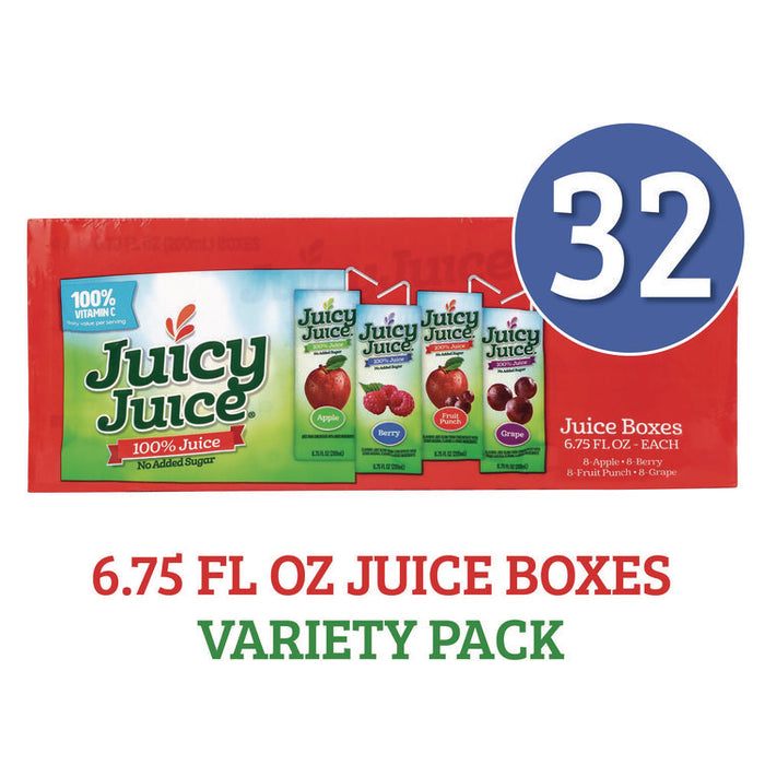 Juice Box Variety Pack, Assorted Flavors, 6.75 oz. Box, 32/Carton