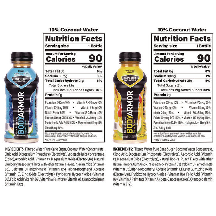 BASE Sports Drink Variety Pack, Assorted Flavors, 12 oz Bottle, 24/Carton