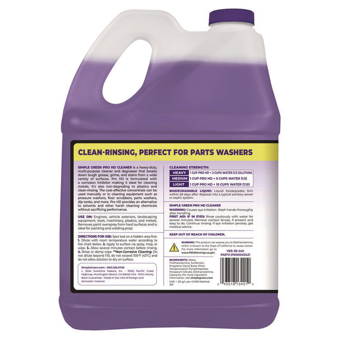 Pro HD Heavy-Duty Cleaner, 1 gal Bottle, 4/Carton