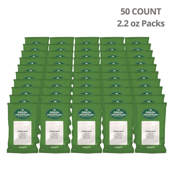 Pumpkin Spice Coffee Fraction Packs, 2.2 oz, 50/Carton