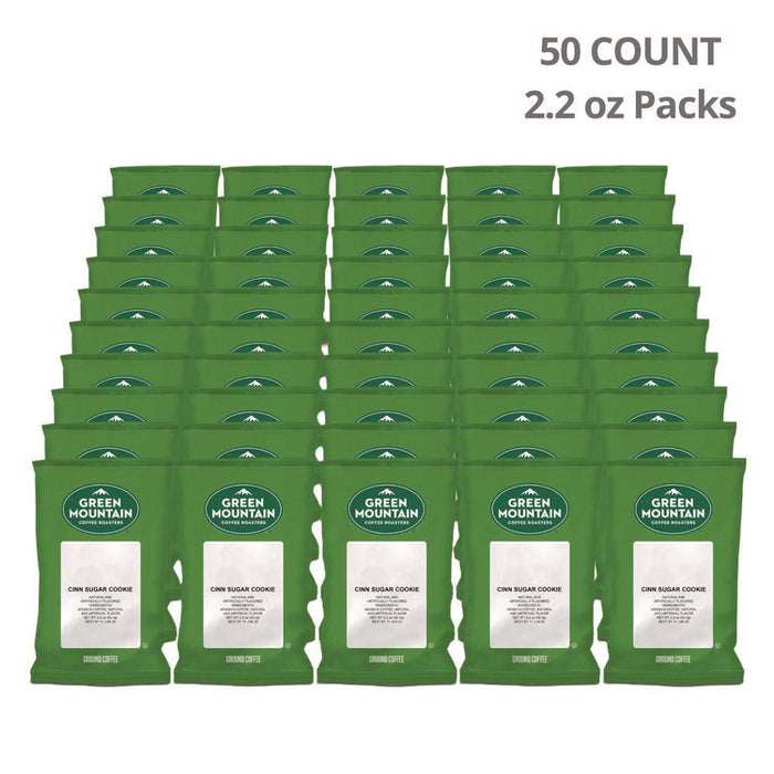 Cinnamon Sugar Cookie Coffee Fraction Packs, 2.2 oz, 50/Carton