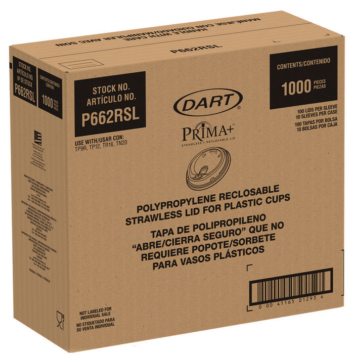 Prima Strawless Plastic Lids, Fits 9 oz to 20 oz Cold Cups, Clear, 1,000/Carton