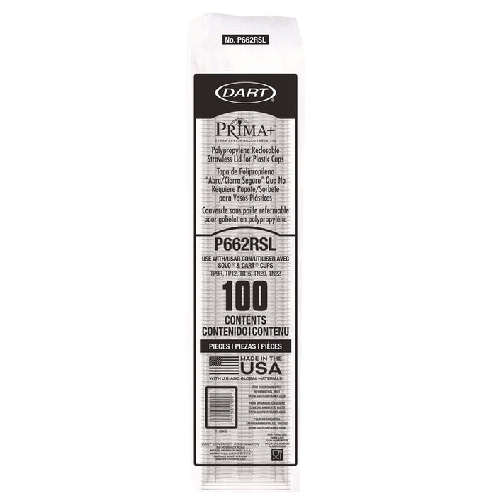 Prima Strawless Plastic Lids, Fits 9 oz to 20 oz Cold Cups, Clear, 1,000/Carton