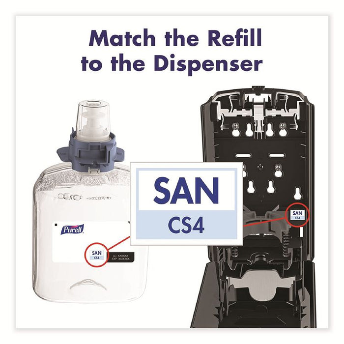 Advanced Hand Sanitizer Foam, For CS4 and FMX-12 Dispensers, 1,200 mL Refill, Unscented, 4/Carton