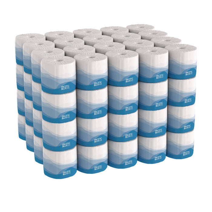 Pacific Blue Select Bathroom Tissue, Septic Safe, 2 Ply, White, 550 Sheets/Roll, 80 Rolls/Carton