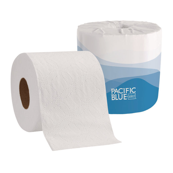 Pacific Blue Select Bathroom Tissue, Septic Safe, 2 Ply, White, 550 Sheets/Roll, 80 Rolls/Carton