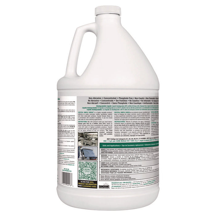 Crystal Industrial Cleaner/Degreaser, 1 gal Bottle, 6/Carton