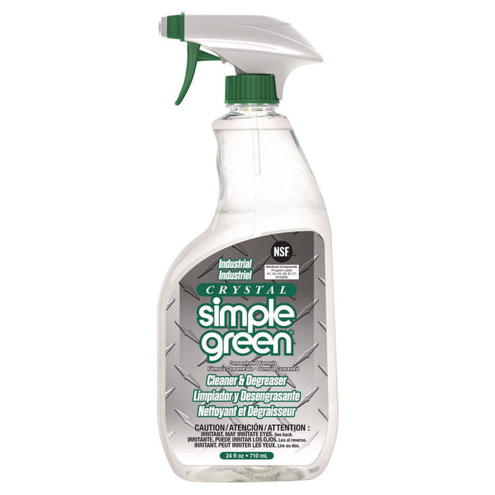 Crystal Industrial Cleaner/Degreaser, 24 oz Spray Bottle, 12/Carton