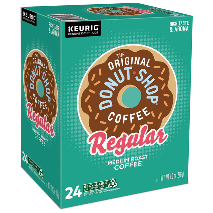 Donut Shop Coffee K-Cups, Regular, 24/Box
