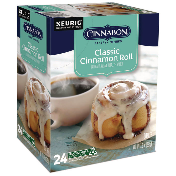 Cinnabon Classic Cinnamon Roll Coffee K-Cups, 24/Box