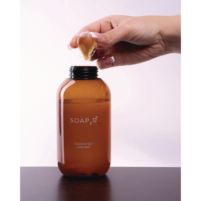 Eco Plastic Soap Dispenser, 500 mL, Brown, 30/Carton