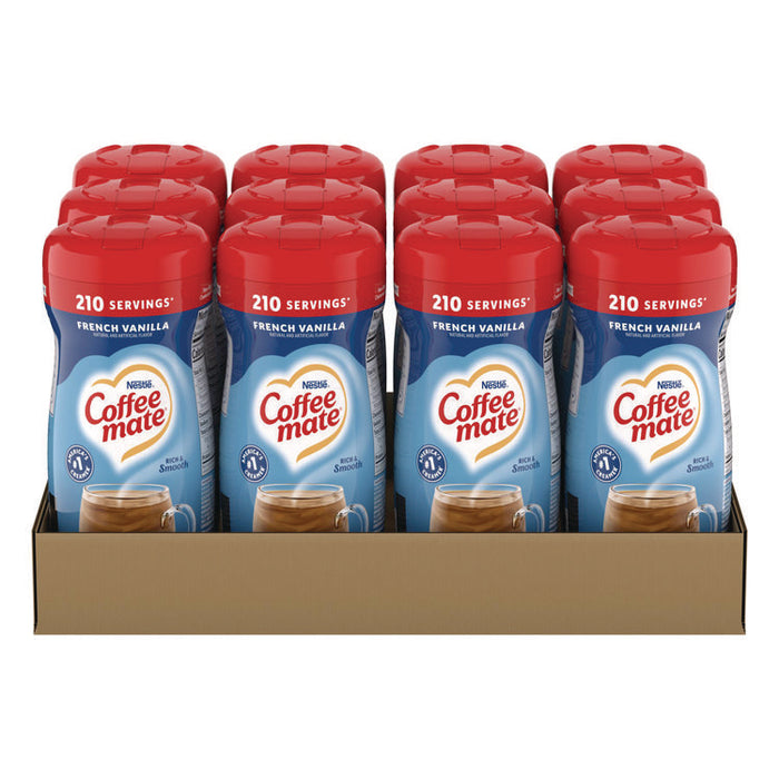 Non-Dairy Powdered Creamer, French Vanilla, 15 oz Canister, 12/Carton