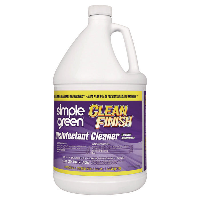 Clean Finish Disinfectant Cleaner, Herbal Scent, 1 gal Bottle, 4/Carton