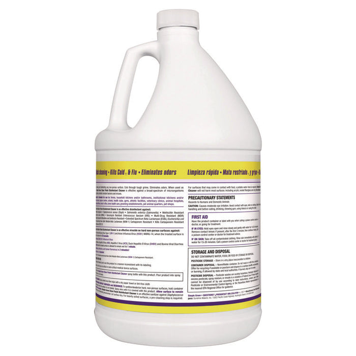 Clean Finish Disinfectant Cleaner, Herbal Scent, 1 gal Bottle, 4/Carton