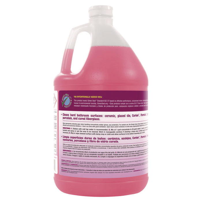 Clean Building Bathroom Cleaner Concentrate, Unscented, 1 gal Bottle, 2/Carton